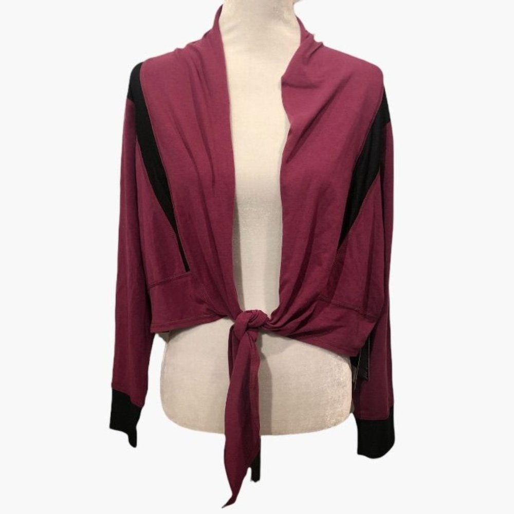 Rainbeau Active Tie Front Julia Crop Cardigan 18 20 Shrug Cotton